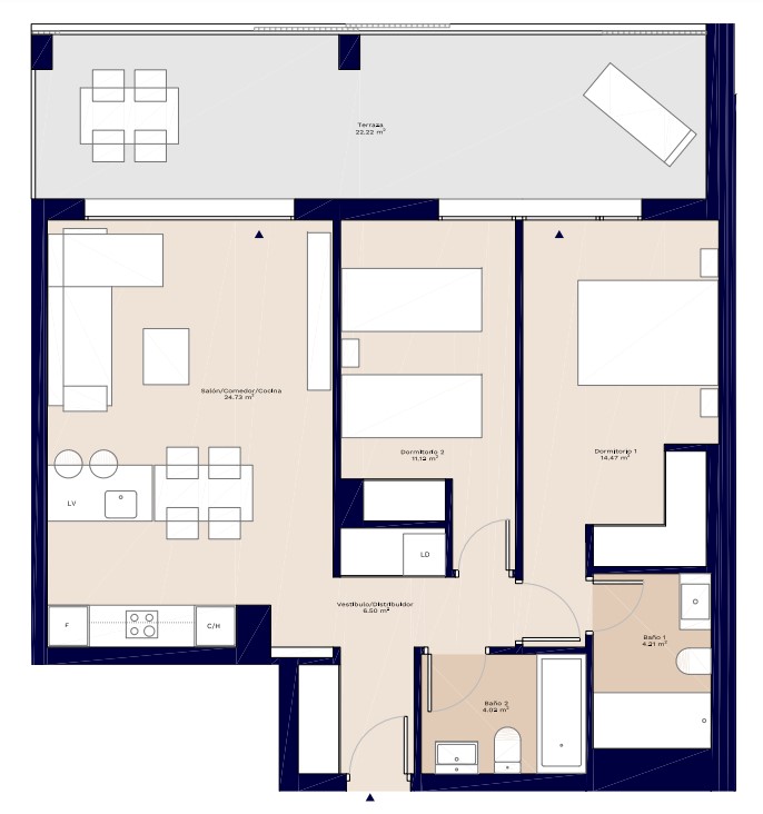 floor plan 2 bedroom apartment