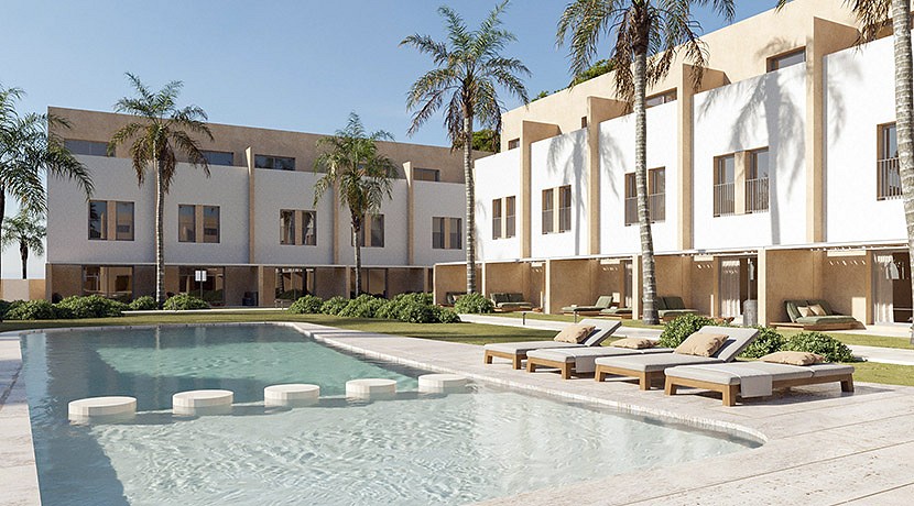 Foto principal Vivienda Adosada de esquina, Obra Nueva, Jardín de uso privativo de 159 m2, 2ª línea playa, Denia